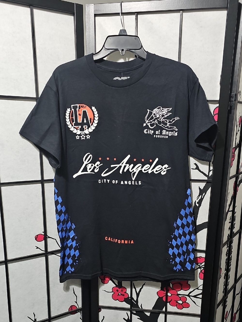 Los Angeles City Of Angeles Black Graphic T-Shirt Size Medium NEW‎ On The Low